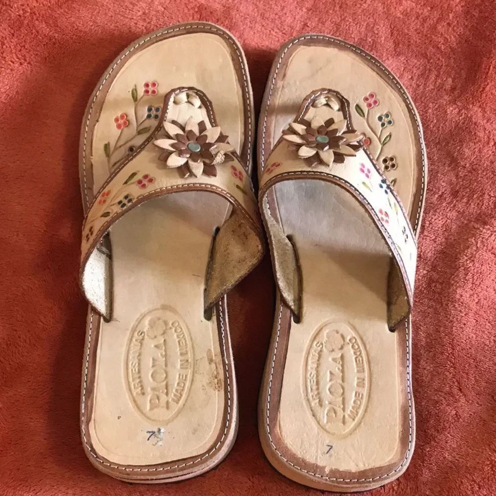🔥FIRM PRICE 🔥Paola Made In México Sandals Leather